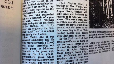 Photo from Newspaper article