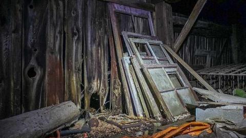 Old silo with hut photo 5