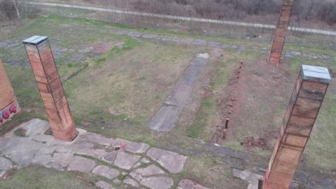 Photo from looking down at brick works