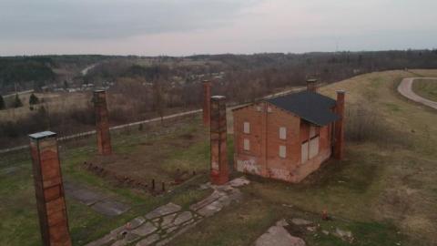 Photo from looking down at brick works