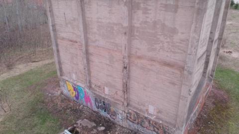 Photo from looking down at brick works