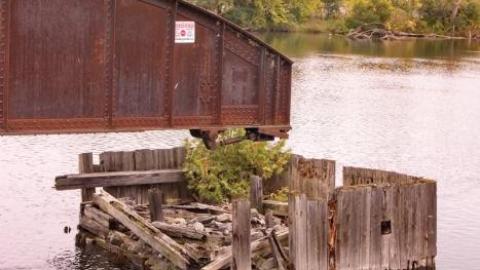 Frozen Swing Bridge - Peterborough, Ontario