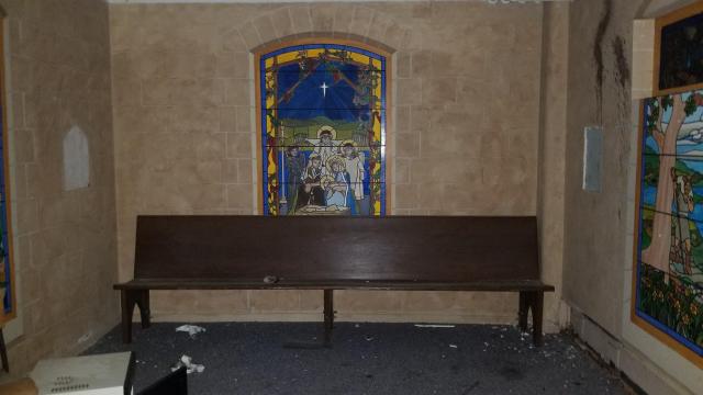 Boarded church photo 4