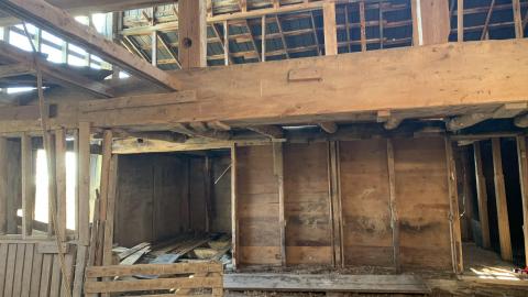 Long abandoned horse barn photo 5