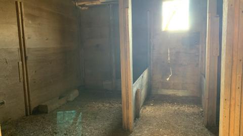 Long abandoned horse barn photo 2