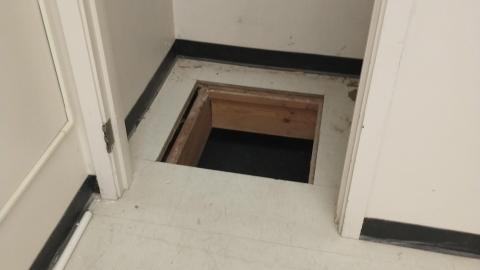 This is a door to the underside of the school