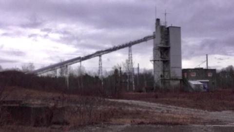 Photo from scaling the concrete factory.