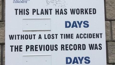 Photo from scaling the concrete factory.