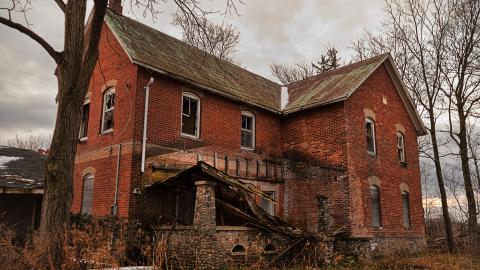 Collapsed front porch