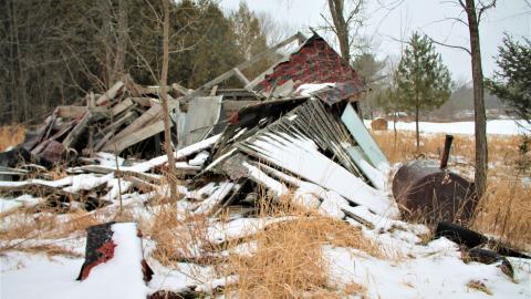Collapsed Garage - Muskoka Lakes, Ontario