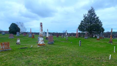 Photo from Huffman and Moscow Quaker Cemetery April 2022