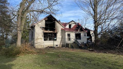 Red roof house fire - Norfolk County, Ontario