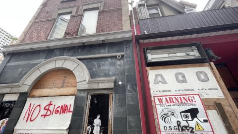 Photo from Abandoned row full of buildings