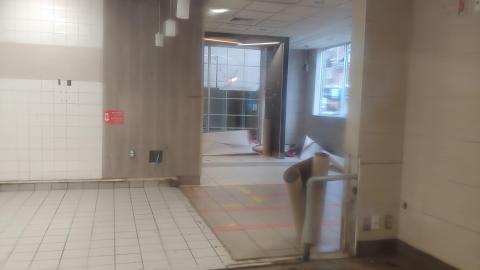 View through drive thru window