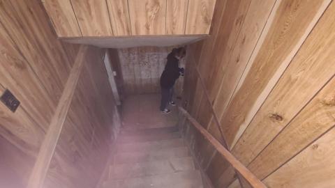 Basement stairway inside House 2