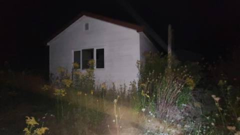 Rear of the rear garage of House 5