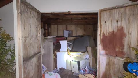 Items inside the rear shed of House 5