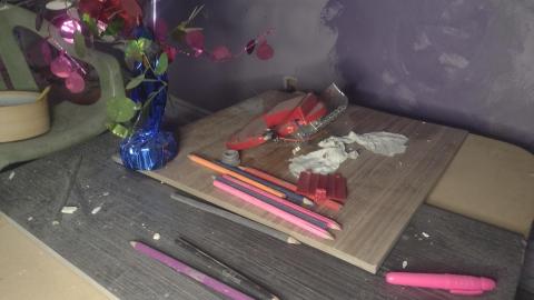 A kid colouring area