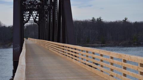 A new bridge was constructed over the original foundations