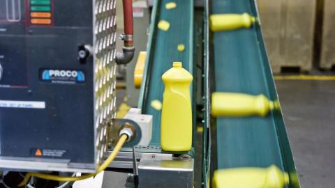 Before It Was Abandoned - Bottle inspection area, Blow Moulding Department, Korex Don Valley plant.jpg