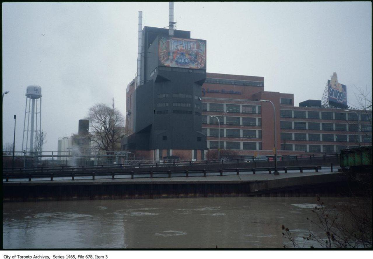 Before It Was Abandoned - Unilever factory on east side of Don north of Lake Shore looking east.jpg