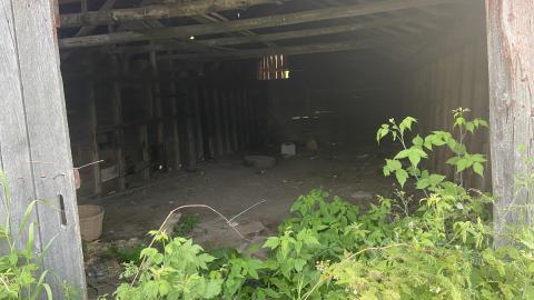 Inside of barn