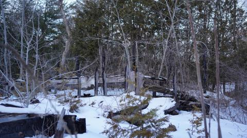 Remains of the raised section