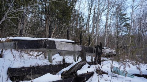 Raised section, also burnt to the ground.