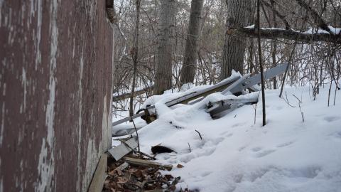 Leftover building materials.