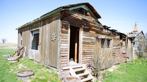 The exterior of Elmer Merriman's home
