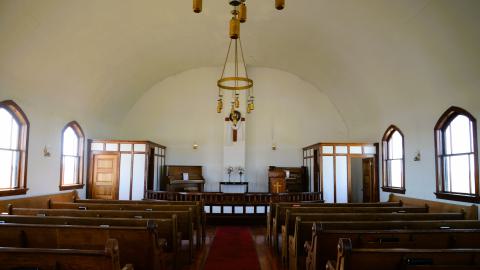 The interior of the Retlaw United Church