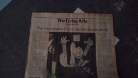 Old newspaper article about art