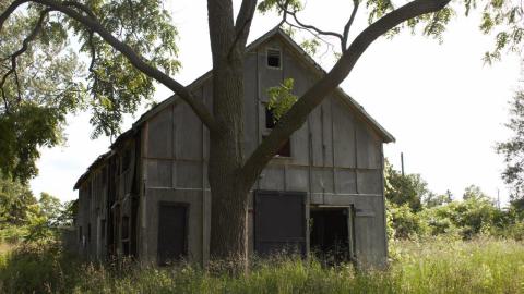 Rather ominous barn