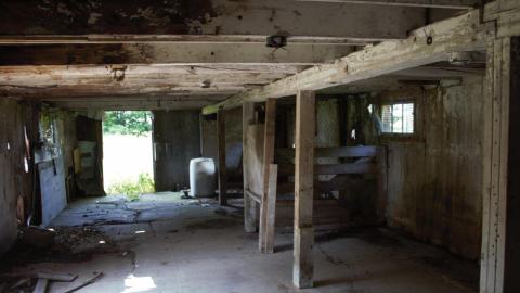Entrance of the barn from the inside