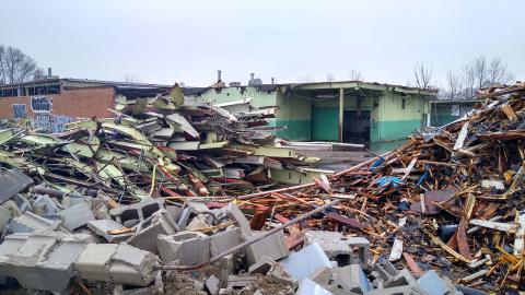 Mid-demolition cover photo