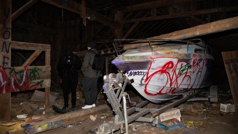 A shot from the front of the boat