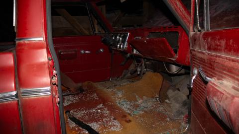 Interior of the truck