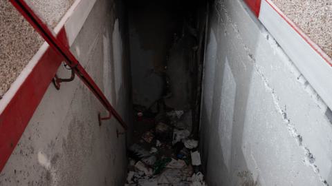 Staircase to the basement area