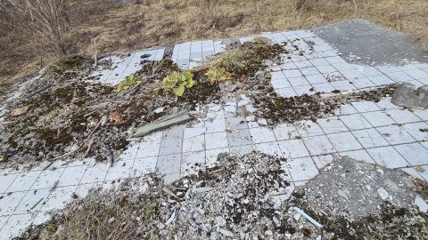 Old bathroom or office possibly?