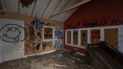 A side room with very little damage