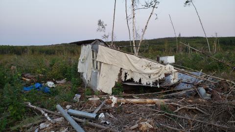 The tent front viewed from closer