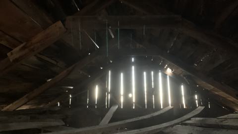 The roof of the shack