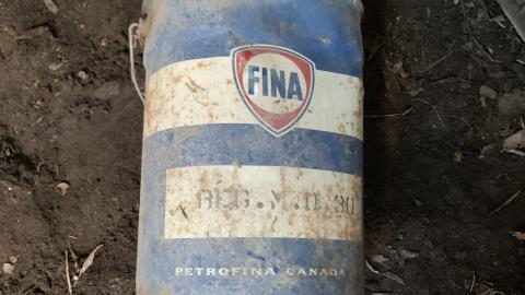 An old petroleum can