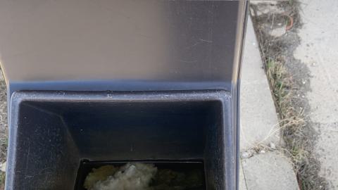 The interior of the bins