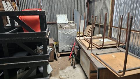 Back corner of the warehouse