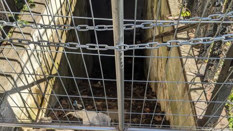 The pedestrian entrance