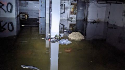 Photo from The flooded parking garage