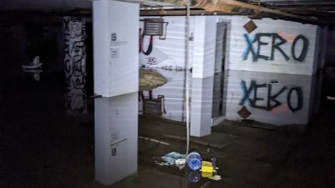 Photo from The flooded parking garage