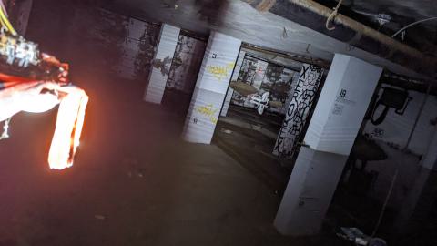 Photo from The flooded parking garage