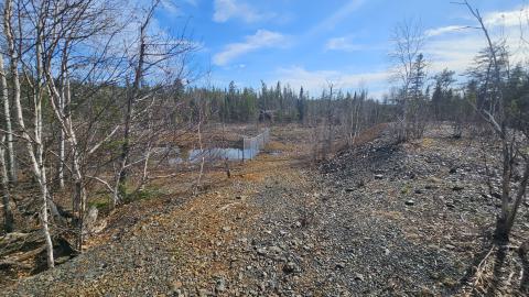 A photo of the rock pile of the former Mine